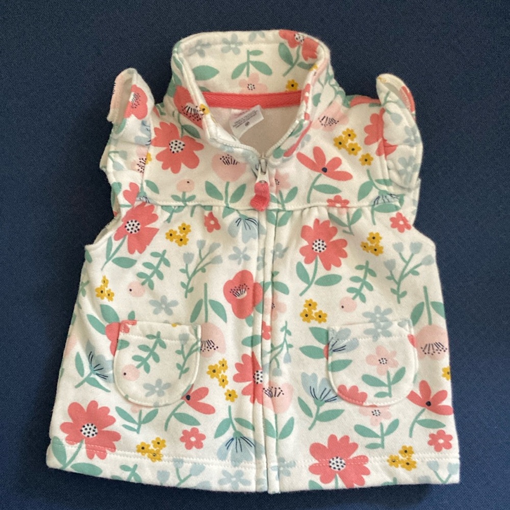 Carter’s 3 mo. Baby girl zippered vest